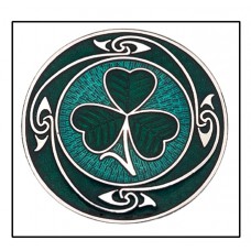 BROOCH CELTIC SHAMROCK + COILS
